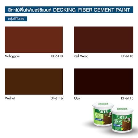 สีทาพื้นไม้ไฟเบอร์ซีเมนต์ ชนิดด้าน RTB DECKING PAINT สีน้ำตาล 1 แกลลอน_3