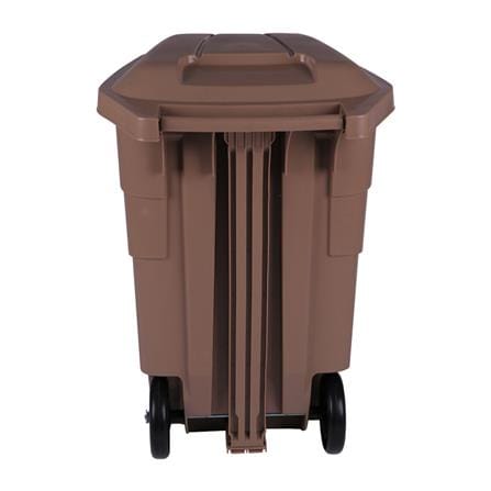 ถังขยะเหลี่ยมขาเหยียบ มีล้อ MODERN 85L สีเบจ_3