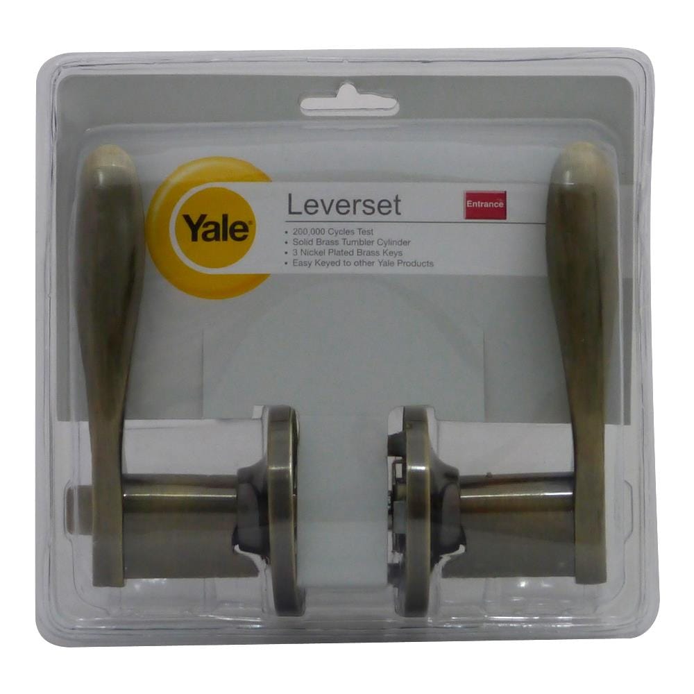 มือจับก้านโยก YALE L5327 US5 สีทองเหลืองรมดำ