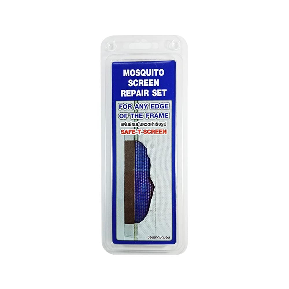 แผ่นซ่อมมุ้งลวดสำเร็จรูป อะลูมิเนียม SAFE-T-SCREEN TB ซ่อมขอบข้าง สีชา 2 ชิ้น/แพ็ค