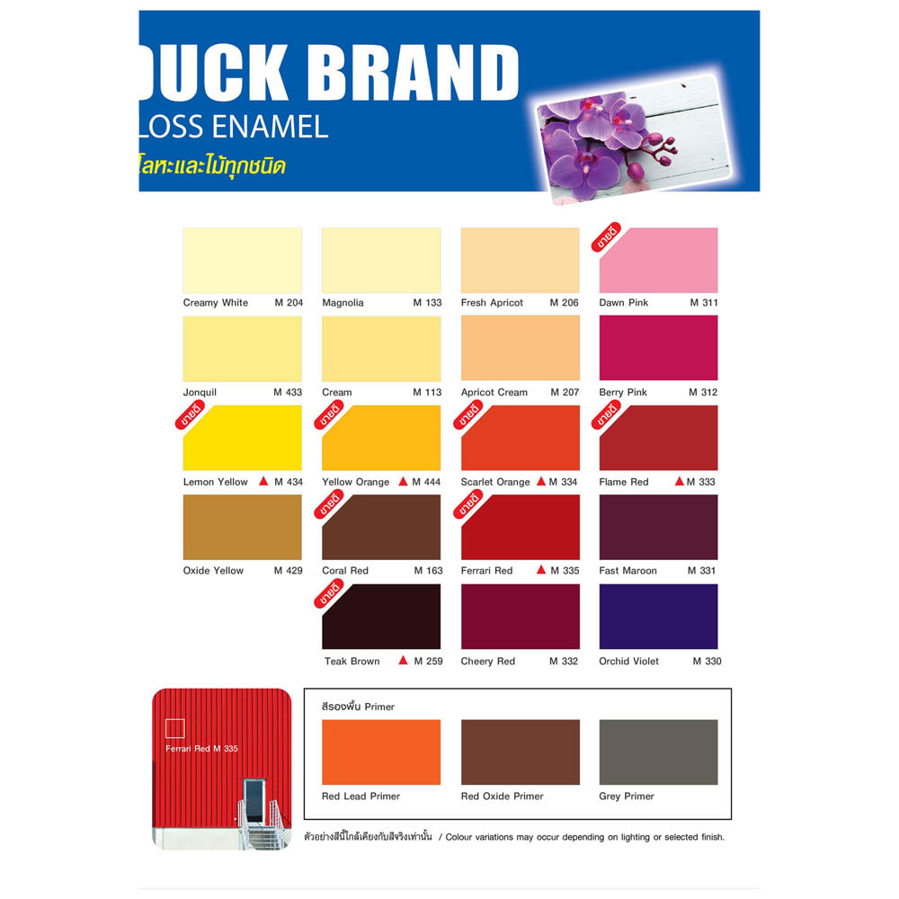 สีน้ำมัน ชนิดเงา TOA MANDARIN DUCK BRAND M259 สีน้ำตาล  1 แกลลอน
