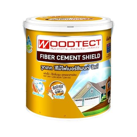 สีทาไม้ฝาไฟเบอร์ซีเมนต์ WOODTECT FT102 สีน้ำตาล เงา 1 แกลลอน_0
