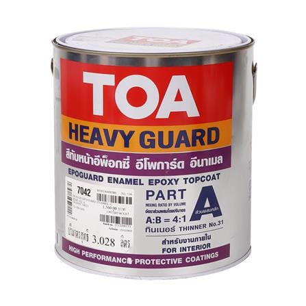 สีงานอุตสาหกรรม TOA HEAVY GUARD EPOGUARD PART A+B 7042 สี TRAFFIC GREY 1 แกลลอน_0