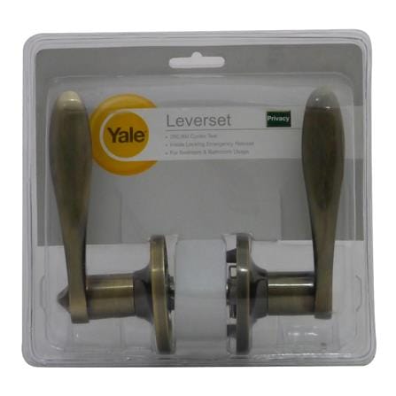 มือจับก้านโยก ห้องน้ำ YALE L5322 US5 สีทองเหลืองรมดำ_0