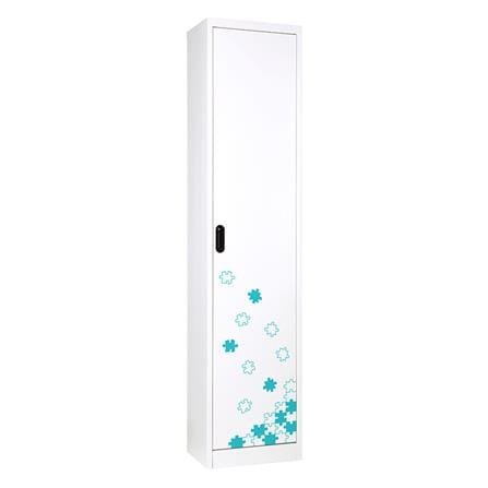 ตู้เหล็กสูงบานเปิดทึบ KIOSK MAX-041/JJIGSAW สีขาว_1