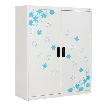 ตู้เหล็กบานเปิดทึบ KIOSK MAX-031/JJIGSAW สีขาว_0