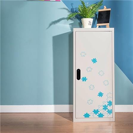 ตู้เหล็กบานเปิดทึบ KIOSK MAX-021/JJIGSAW สีขาว_2