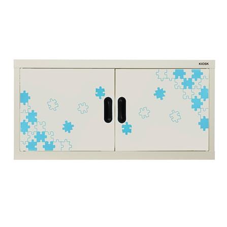 ตู้เหล็กบานเปิดทึบ KIOSK MAX-011/JJIGSAW สีขาว