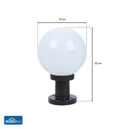 ไฟหัวเสา HL081-200 CARINI PL CS สีดำ_5