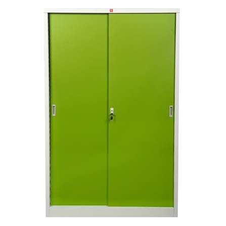 ตู้เสื้อผ้าบานเลื่อนทึบ LUCKY WORLD KSS-126K-GG สีเขียว_1