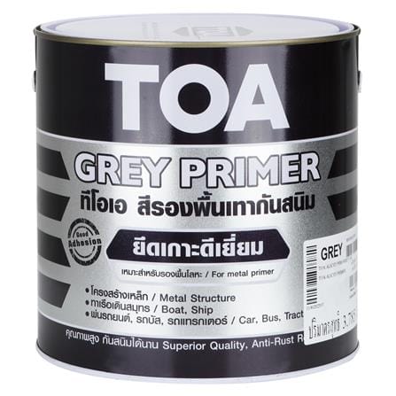 สีรองพื้นโลหะกันสนิม TOA สีเทา 1 แกลลอน_0