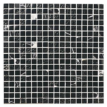 โมเสคแก้ว 30x30x0.80 ซม. สโตน แบล็ค_0