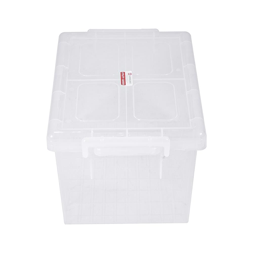 กล่องเก็บของ ฝาล็อค G-WARE 1403 30 ลิตร สีใส