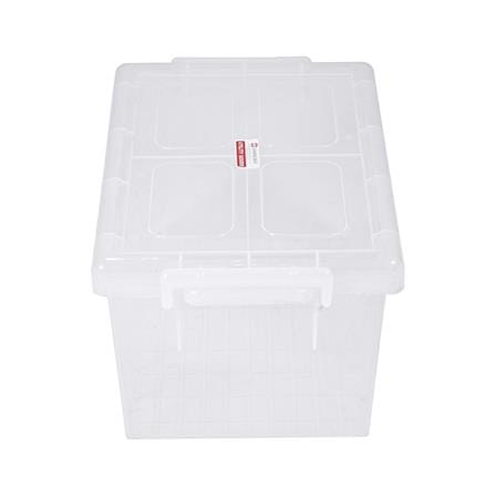 กล่องเก็บของ ฝาล็อค G-WARE 1403 30 ลิตร สีใส_2