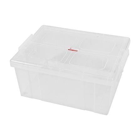 กล่องเก็บของ ฝาล็อค G-WARE 1402 40 ลิตร สีใส_1