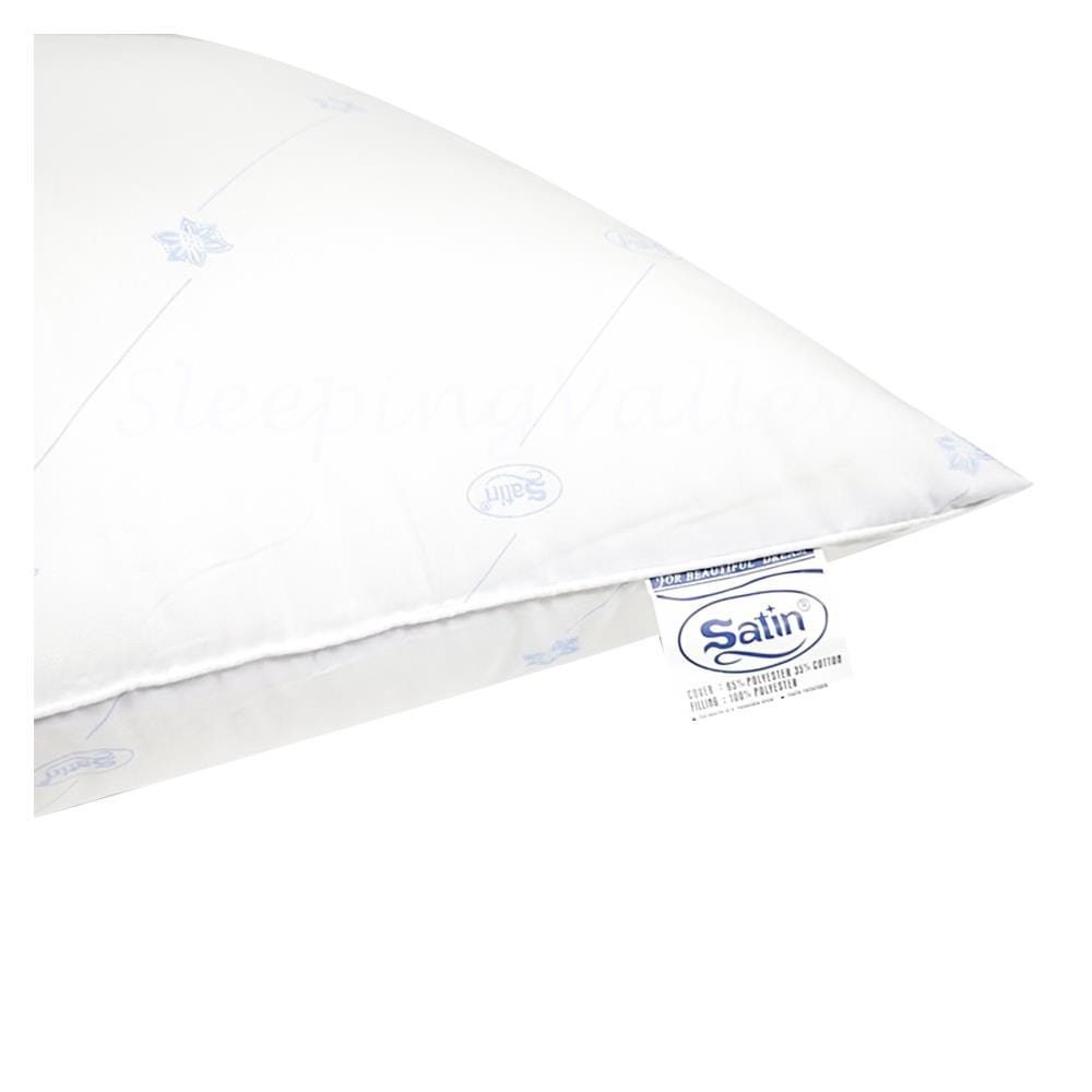 หมอนหนุนสุญญากาศ ใยสังเคราะห์ SATIN 19x28 นิ้ว สีขาว