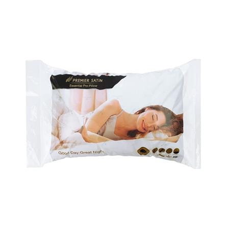 หมอนหนุน ใยสังเคราะห์ PREMIER SATIN ESSENTIAL PRO 19x29 นิ้ว สีขาว_2