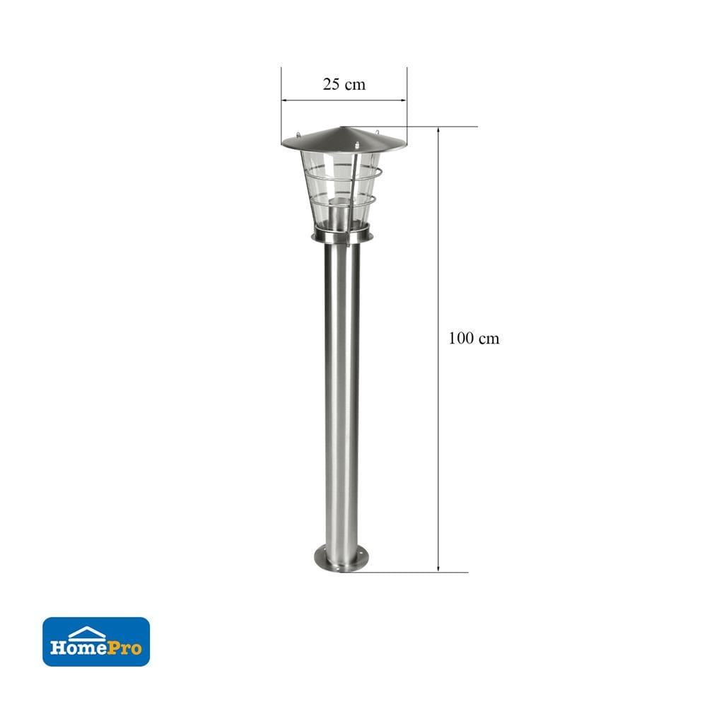 ไฟทางเดิน XG6113/100CM CARINI MT/GS MD 1 หลอด สีเงิน