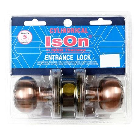 ลูกบิดประตู หัวจัน ISON 8935 AC สีทองแดงรมดำ_0