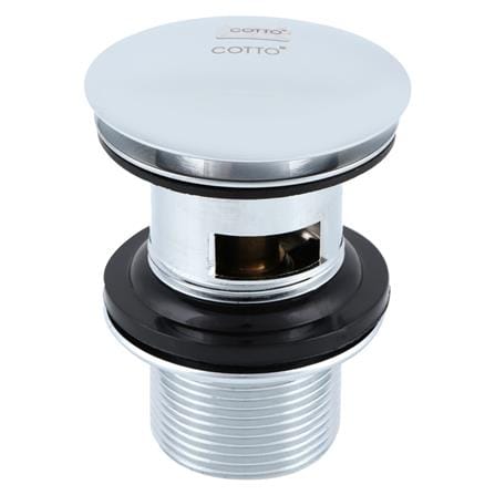 สะดืออ่างล้างหน้าแบบกด COTTO CT665(HM) สีโครม