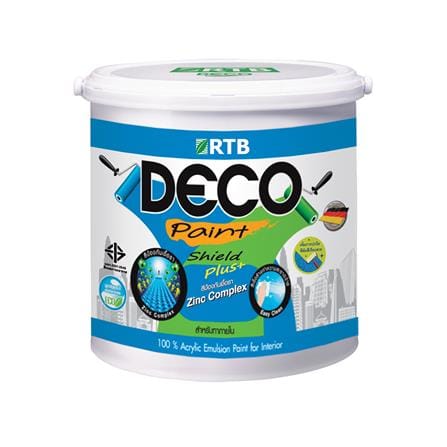 สีน้ำทาภายใน ชนิดด้าน RTB DECO SHIELD PLUS+ BASE A สีขาว 1 แกลลอน_0