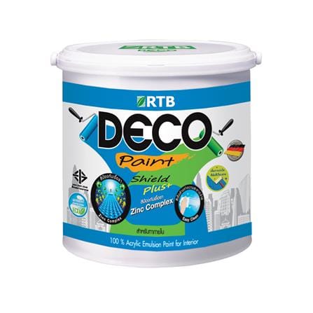 สีน้ำทาภายใน ชนิดด้าน RTB DECO SHIELD PLUS+ BASE B สีขาว 1 แกลลอน_0