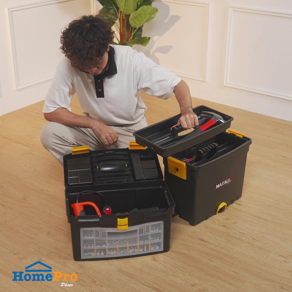 กล่องเครื่องมือมีล้อ MATALL HL3042 24 นิ้ว สีดำ/เหลือง