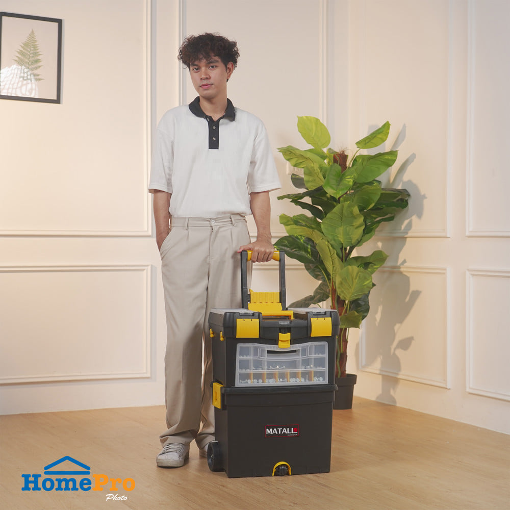 กล่องเครื่องมือมีล้อ MATALL HL3042 24 นิ้ว สีดำ/เหลือง
