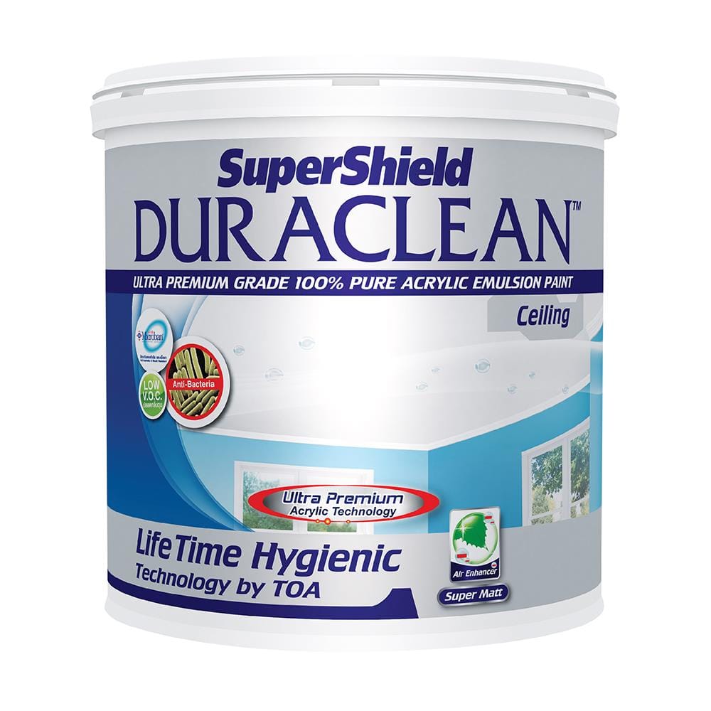 สีน้ำทาฝ้า TOA SUPERSHIELD DURACLEAN A PLUS สีเทา 1 แกลลอน