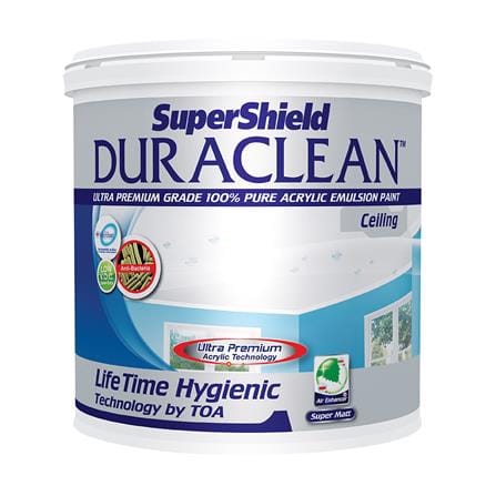 สีน้ำทาฝ้า TOA SUPERSHIELD DURACLEAN A PLUS สีเทา 5 แกลลอน_0