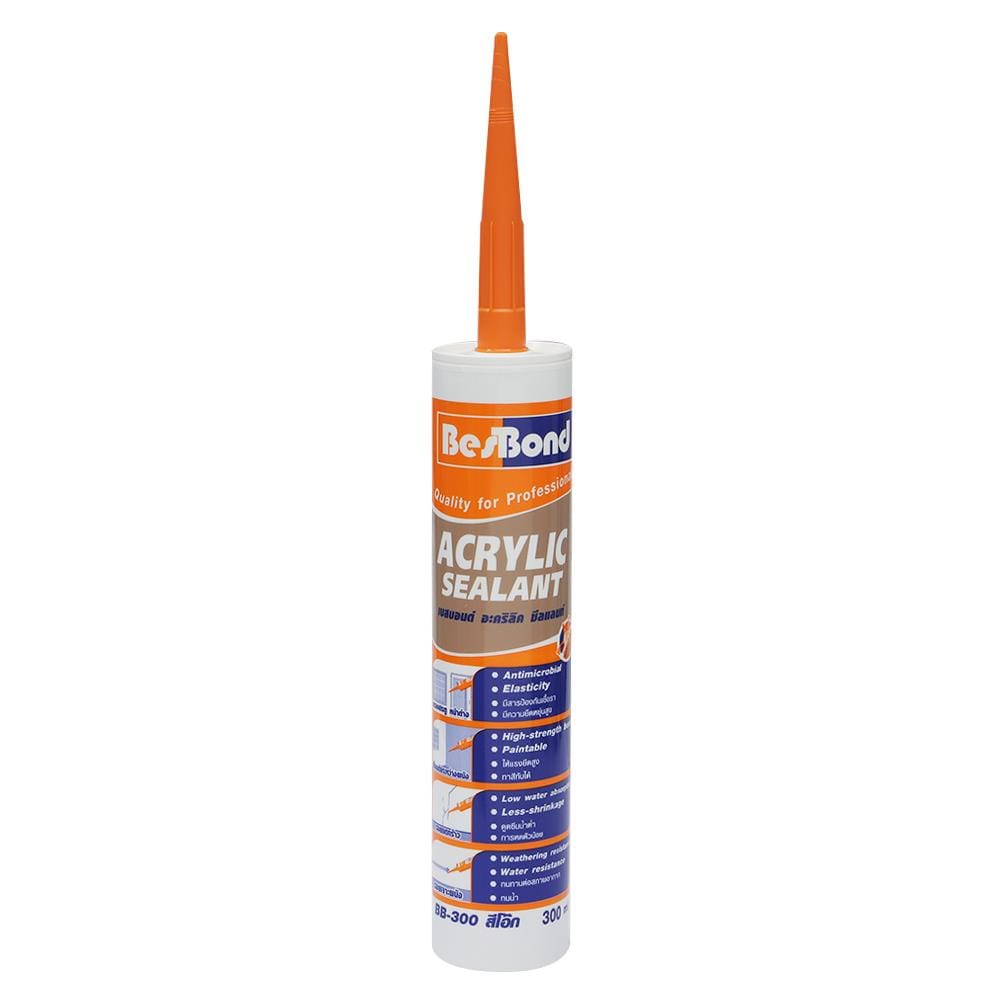 อะคริลิกซีลแลนท์ BESBOND 300 มล. สีโอ๊ค