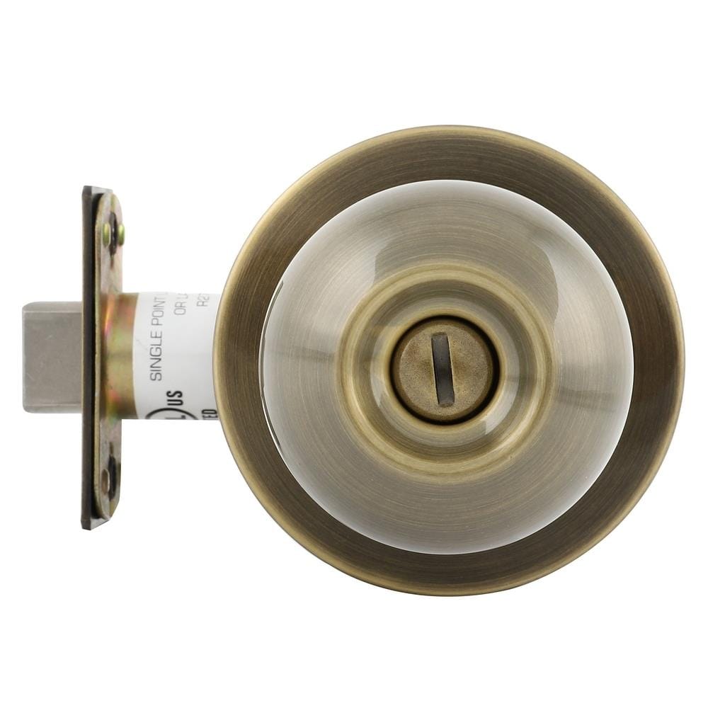 ลูกบิดประตูห้องน้ำ หัวกลม MUL-T-LOCK DTAB-832 T สีทองเหลืองรมดำ