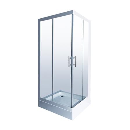 ฉากกั้นอาบน้ำ BATHROOM DESIGN BD-SQU001GWH 90x90 ซม._0