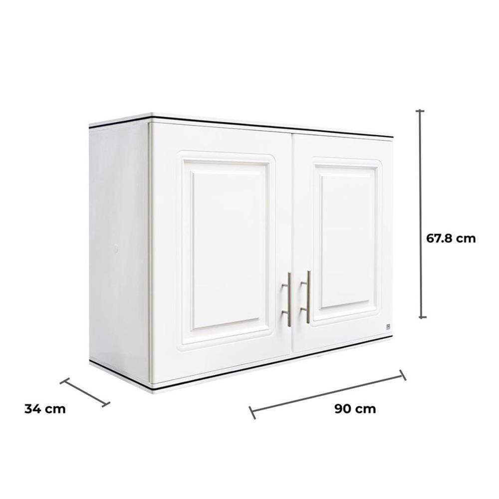 ตู้แขวนบานคู่ ABS KING PLAT-PEARL 90x68 ซม. สีขาว