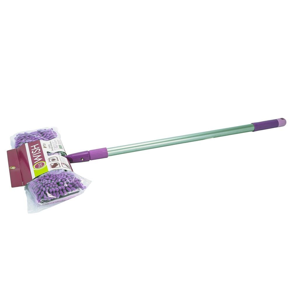 ไม้ม็อบดันฝุ่นไมโครไฟเบอร์ BE WISH DOUBLE CLEAN 15 นิ้ว สีม่วง