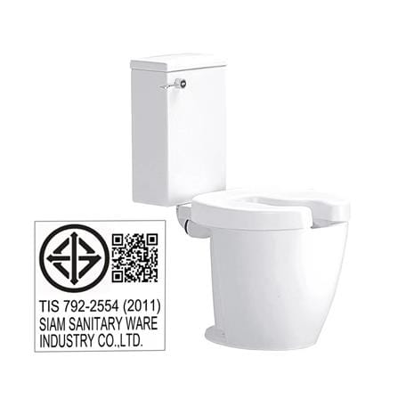 สุขภัณฑ์ 2 ชิ้น COTTO SC6652 3.8 ลิตร สีขาว_2