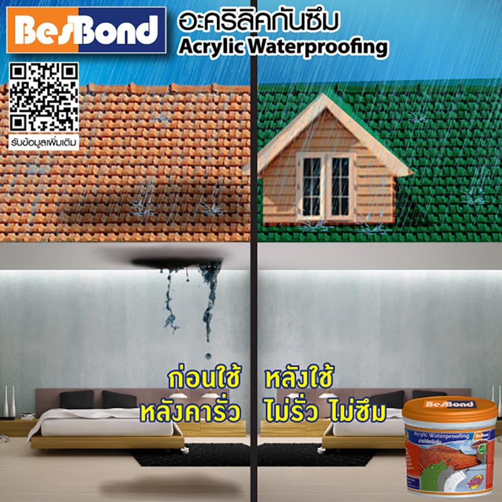อะคริลิกกันซึม BESBOND 4 กก. สีขาว