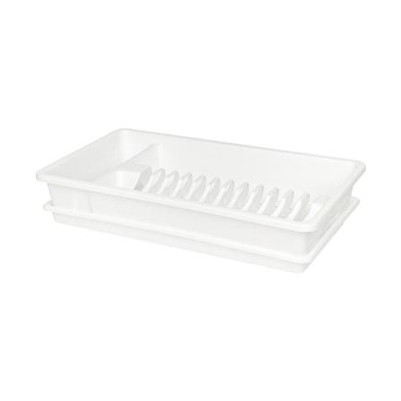 ชั้นคว่ำจานพลาสติก พร้อมถาดรอง G-WARE 267 สีขาว_0
