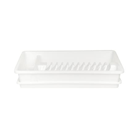 ชั้นคว่ำจานพลาสติก พร้อมถาดรอง G-WARE 267 สีขาว_1