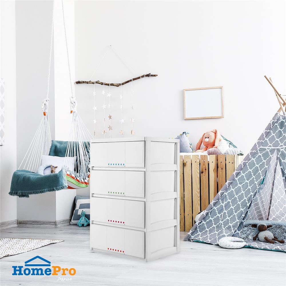 ตู้ลิ้นชัก 4 ชั้น STACKO 7DOT 61x46x92 ซม. สีขาว