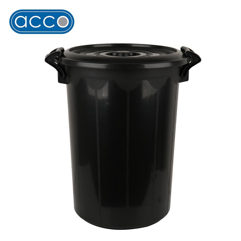 ถังน้ำกลมพร้อมฝา ACCO 66 ลิตร สีดำ
