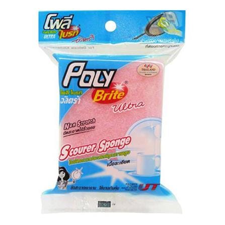 ฟองน้ำพร้อมใยขัด POLY-BRITE 308-46L 3x4 นิ้ว_0