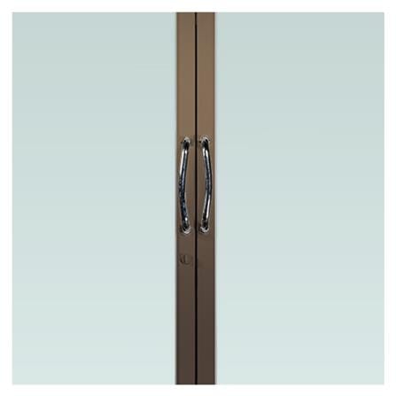 ประตูบานสวิงคู่ อะลูมิเนียม WINDOW ASIA 190X205 ซม. สีชา_1