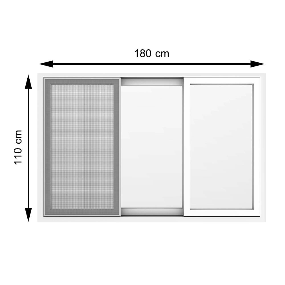 หน้าต่าง UPVC S-F-S มุ้ง HOFFEN 180x110 ซม. สีขาว