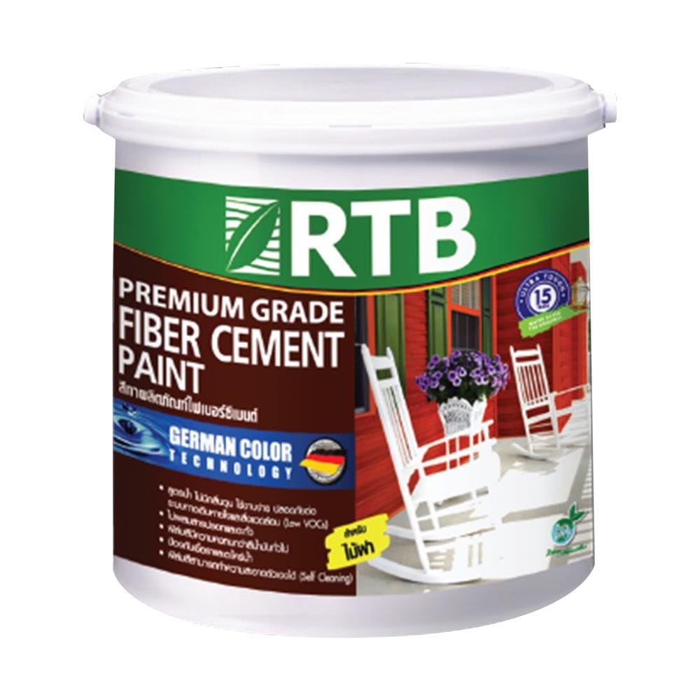 สีทาไม้ฝาไฟเบอร์ซีเมนต์ ชนิดกึ่งเงา RTB 6103 สีน้ำตาล 1 แกลลอน