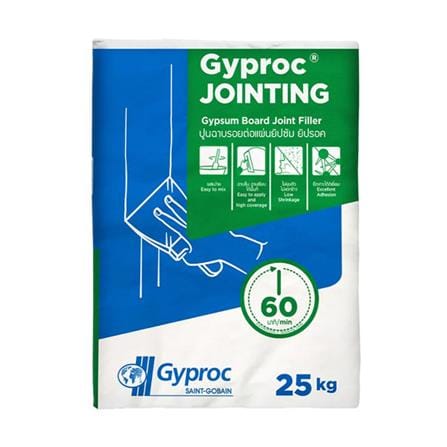 ปูนฉาบรอยต่อแผ่นยิปซัม GYPROC JOINTING 25 กก._0