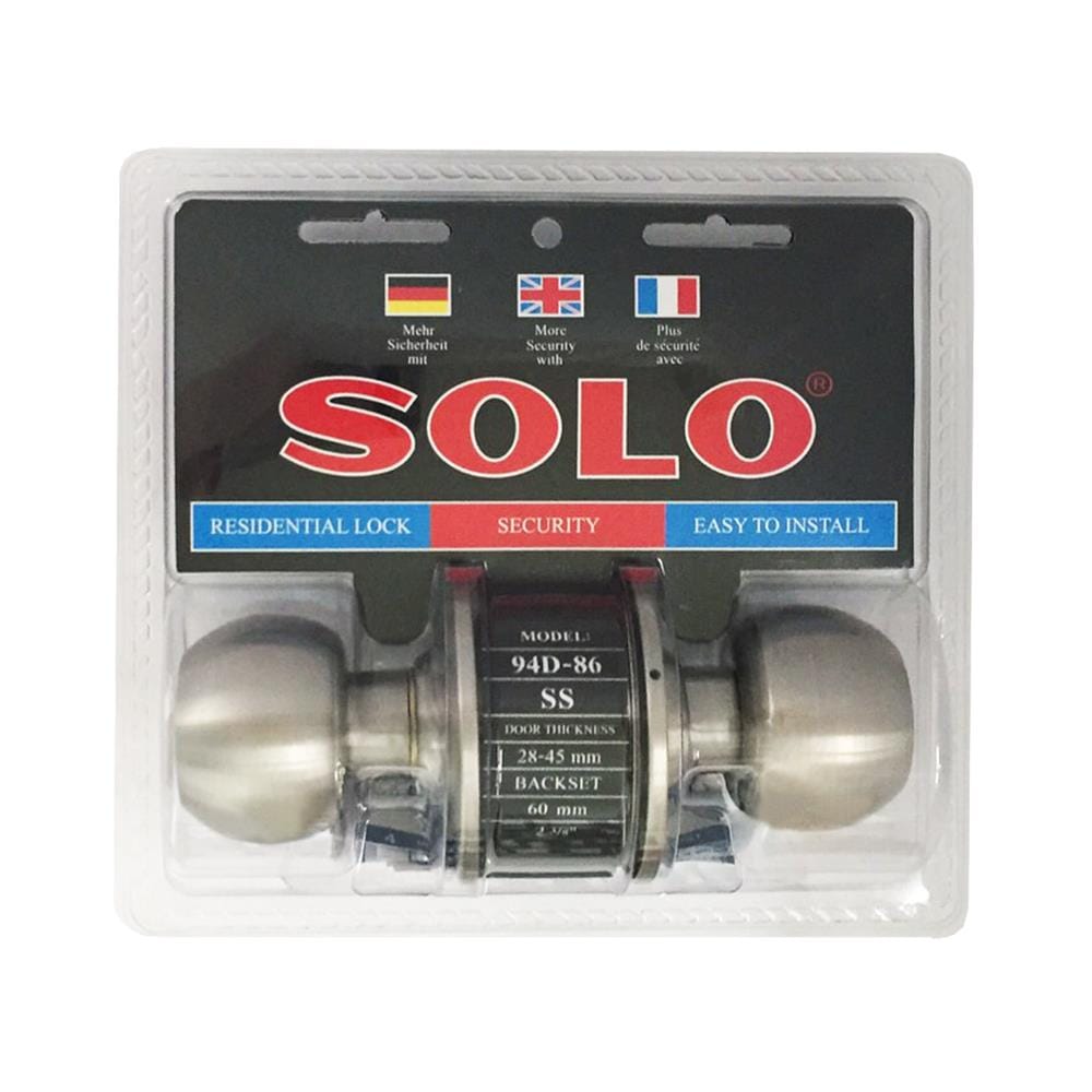 ลูกบิดประตู หัวกลม SOLO 94D-86SS สีสเตนเลส