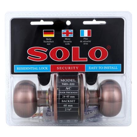 ชุดลูกบิดประตู หัวจัน SOLO 94D-222AC สีทองแดงรมดำ_3