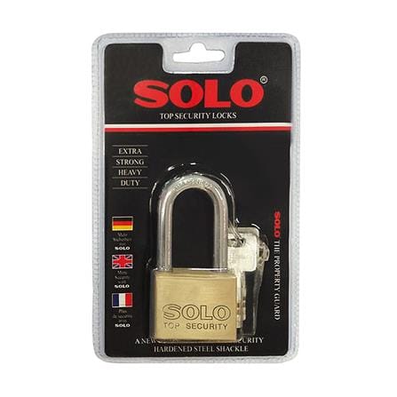 กุญแจลูกปืน SOLO 4507SQ-45L 45 มม. สีทองเหลืองขัดเงา_2