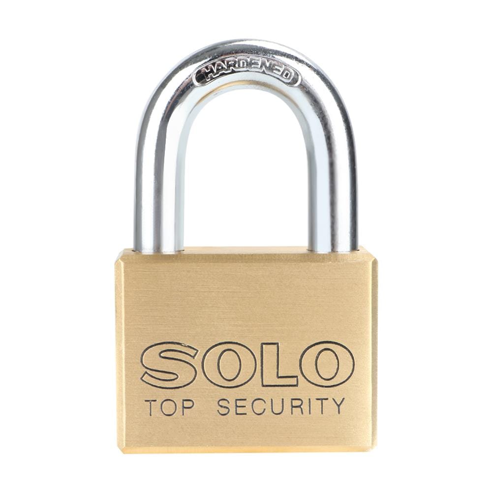 กุญแจลูกปืน SOLO 4507SQ-45 45 มม. สีทองเหลืองขัดเงา